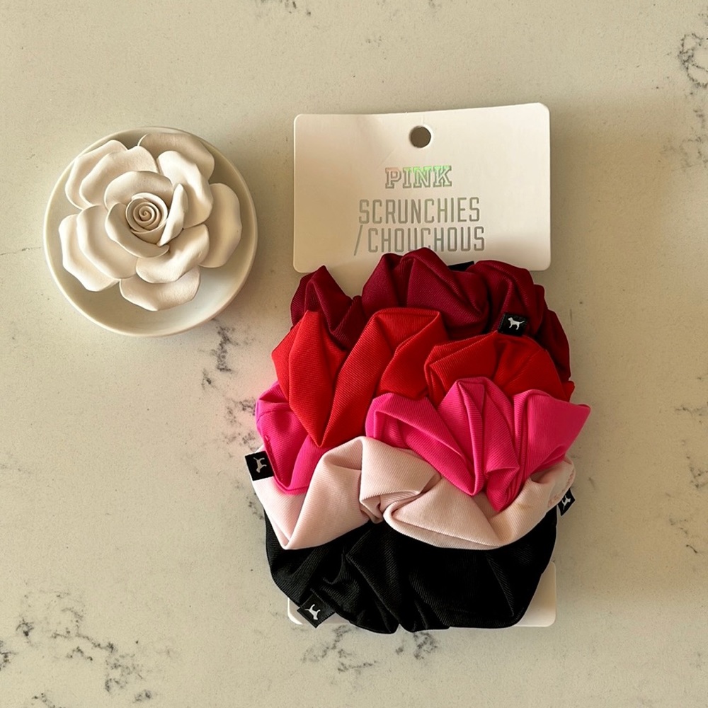 ♥️HP 10/25♥️ Pink Victoria’s Secret scrunchies - Picture 3 of 9